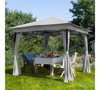 TOOLPORT Sunset 3x3 m, Tonnelle de jardin, Sunset Classic, gris perle - (300040)