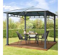 TOOLPORT Sunset 3x3 m, Tonnelle de jardin, Sunset Deluxe, toit rigide - (300167)