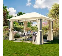 TOOLPORT Sunset 3x4 m Tonnelle de jardin, Aluminium, toit souple, champagne - (300685)
