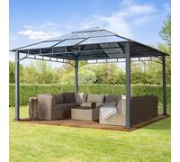 TOOLPORT Sunset 4x4 m, Tonnelle de jardin, Sunset Deluxe, toit rigide - (300172)