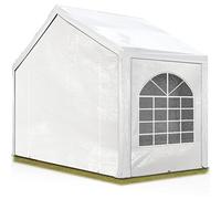 TOOLPORT Tente de réception 4x2 m, Toile de Haute qualité PE 450 N Blanc Construction en Acier galvanisé avec raccordement par vissage