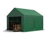 TOOLPORT 3x4 m tente de stockage, PVC 700, H. 2 m, vert foncé - (6159)