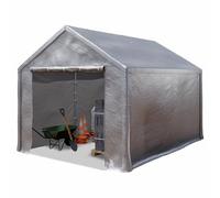 TOOLPORT Tente de Stockage 3x4 m Hangar de Stockage Abri Tente de Garage Bâche PE 350 N étanche à l'eau en Gris