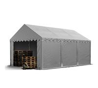 TOOLPORT 4x6 m tente de stockage, PVC 750, H. 2 m, gris - (7215)