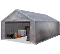 TOOLPORT 4x8 m Tente de stockage, Bâche PE, gris - (4773)