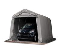 TOOLPORT Tente-Garage carport 2,4 x 3,6m d'élevage abri agricole Tente de Stockage bâche PVC 800 N Armature Solide Gris