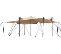 TOOLPORT Tente nomade 4,5 x 6 m, avec set de poteaux en acier, sable