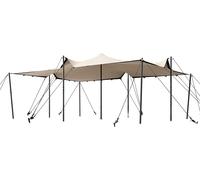 TOOLPORT Tente nomade 4,5 x 6 m, avec set de poteaux en aluminium, sable - (1703)