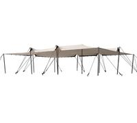 TOOLPORT Tente nomade 7,5 x 10 m, avec set de poteaux en aluminium, sable - (1706)