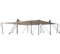 TOOLPORT Tente nomade 7,5 x 7,5 m, avec set de poteaux en aluminium, sable