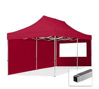 TOOLPORT 3x6 m Tonnelle pliante Alu, PES 700, côtés panoramiques, rouge - (59152)