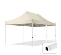 TOOLPORT Tente Pliante 3x6 m sans Bâches de Côté Economy 700N Housse Barnum Chapiteau Pliant Tonnelle Beige