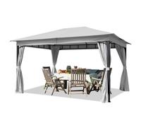 TOOLPORT Sunset 3x4 m, Tonnelle de jardin, Sunset Classic, gris perle - (300042)