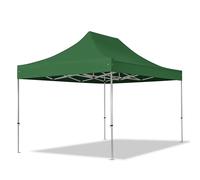 TOOLPORT Tonnelle pliante 3x4,5 m Professional Alu sans côtés vert foncé | Bâche polyester haute performance 800 N, coutures thermosoudées