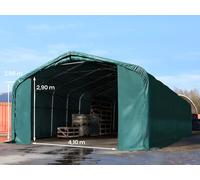 TOOLPORT Wikinger 6x12 m hangar, porte 4,1x2,9 m, toile PRIMEtex 2300, vert foncé, sans statique - (49513)