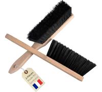 ToolSpace Balayette en Bois - Brosse 2 Pièces avec Fibre Naturel pour Boulangerie Farine - 29 cm Balai avec Manche pour Jardin Balayage Extérieur - avec Poil pour Poussière Nettoyage Cuisine Maison
