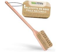 ToolSpace Balayette en Bois - Brosse 58 cm avec Fibre Naturel | Boulangerie Farine - Balai avec Manche pour Jardin Balayage Extérieur - avec Poil pour Poussière Nettoyage Cuisine Maison Sol