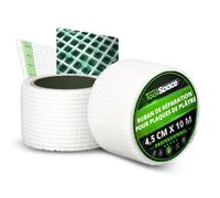 ToolSpace Bande Fibre Verre Autocollante Placo 4,5 cm x 10 m | Réparation Fissures Murs Plafonds Intérieur Enduit Renforcé Joints Maillage Tissé Plâtre Finitions Trous Rebouchage
