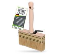 ToolSpace Pinceau 130 mm Brosse en Bois pour Lasure Badigeon Terrasse Chauler de la Peinture à la Chaux Spalter Large avec Poil Naturel pour Application Mur Enduit Murale à Effet Papier Couleur