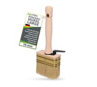 ToolSpace Pinceau 70 mm Brosse en Bois pour Lasure Badigeon Chauler de la Peinture à la Chaux Spalter Large avec Poil Naturel pour Application Terrasse Mur Enduit Murale à Effet Papier Couleur