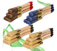 ToolSpace Pinceaux Plats - Lot de 13 25-76 mm en Bois de Hêtre Poils Mixtes | Soies Naturelles et Synthétiques, Pour Acrylique Huile Émail Laque, Murs Plafonds Métal, Lasure Décoration Atelier