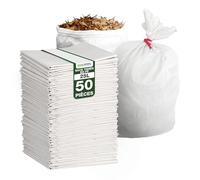 ToolSpace Sac à Gravats PP Tissé, 50×85 cm en Polypropylène 50x Sac Chantier pour Gravier Sable Feuilles Déchets de Construction Jardin - Réutilisable - Résistant 25 kg Sacs a Gravats Toile Tissée