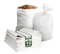 ToolSpace Sac à Gravats PP Tissé, 50×85cm en Polypropylène 10x Sac Chantier | pour Gravier Sable Feuilles Déchets de Construction Jardin - Réutilisable - Résistant 25 kg Sacs a Gravats Toile Tissée
