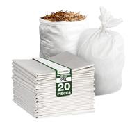ToolSpace Sac à Gravats PP Tissé, 50×85cm en Polypropylène 20x Sac Chantier | pour Gravier Sable Feuilles Déchets de Construction Jardin - Réutilisable - Résistant 25 kg Sacs a Gravats Toile Tissée