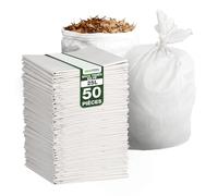 ToolSpace Sac à Gravats PP Tissé, 50×85cm en Polypropylène 50x Sac Chantier | pour Gravier Sable Feuilles Déchets de Construction Jardin - Réutilisable - Résistant 25 kg Sacs a Gravats Toile Tissée