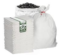 ToolSpace Sac à Gravats PP Tissé, 65×105 cm en Polypropylène 50x Sac Chantier pour Gravier Sable Feuilles Déchets de Construction Jardin - Réutilisable - Résistant 50 kg Sacs a Gravats Toile Tissée