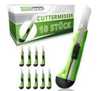 ToolSpace Set 30 cutters PROFI 18 mm - Couteau carton papier peint moquette lame à cassure - Stock max équipe chantier atelier réutilisable pas jetable - Bricolage bureau placo emballage pro maison