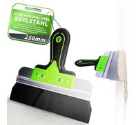 ToolSpace Spatule Enduit INOX 25x6 cm pour Lissage Façade Couteau à Enduire | Support en Aluminium, Application sur Béton et Murs, Travaux de Rénovation, Outil pour Maçonnerie, Finitions de Surface