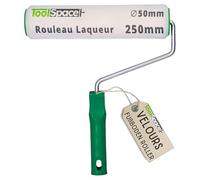 Toolspace | Velour Rouleau de Peinture | Φ50-25cm | pour Sols Et Meubles | Petit Rouleau Laqueur pour Peinture | pour Vernis, Peintures Époxy, Résines Polyester | Extrêmement Durable | Réutilisable