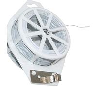 TOOLSTAR Lien de jardin en plastique avec distributeur et cutter pour jardinage, maison, bureau (blanc, 30 m)