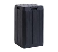 TOOMAX - Poubelle de jardin 80 Litres Noire Résine inaltérable Couvercle à pression, PR4731