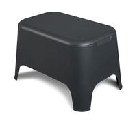 TOOMAX - Table Basse d'appoint en résine 59x 39x 36cm Gris Anthracite avec Couvercle Extérieur/Intérieur Jardin, Maison