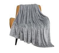 TOONOW Couverture Polaire pelucheuse en Peluche Super Douce, Moelleuse et Confortable, Motif géométrique pour canapé, lit, Sofa, lit Simple, 152,4 x 203,2 cm, Gris Clair