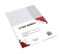 TOP-2000 Lot de 5 cahiers en polypropylène transparent recyclable 0,09 mm