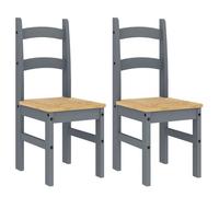 TOP 2025* Chaises à manger, Scandinave Chaise Cuisine, lot de 2, gris 40x46x99 cm bois massif de pin LV345