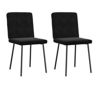 TOP 2025* Chaises à manger, Scandinave Chaise Cuisine, lot de 2, Noir Velours LV476