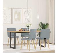 TOP 2025* Chaises à manger, Scandinave Chaise Cuisine, lot de 4, gris clair tissu LV503