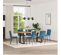 TOP 2025* Chaises à manger, Scandinave Chaise Cuisine, lot de 6, bleu velours LV490