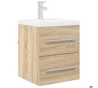 (TOP 2026)Armoire d'évier - 1 PC - SWEETY - ARMOIRE WC - Meuble Lavabo de Bain - avec tiroir Chêne Sonoma 38,5x41x48cm 626044