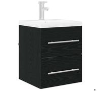(TOP 2026)Armoire d'évier - 1 PC - SWEETY - ARMOIRE WC - Meuble Lavabo de Bain - Chêne noir 38,5x41x48cm - Bois d'ingénierie 661880