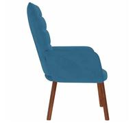 ""TOP 2026"" Chaise de relaxation - Fauteuil 1 place - Bleu Velours - 61.5x69x95.5 cm FF4518