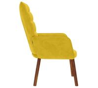 ""TOP 2026"" Chaise de relaxation - Fauteuil 1 place - jaune velours - 61.5x69x95.5 cm FF4515