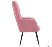 ""TOP 2026"" Chaise de relaxation - Fauteuil 1 place - Rose Velours - 61x70x96.5 cm FF4290