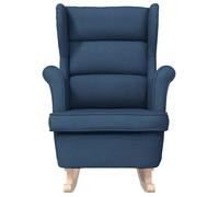 ""TOP 2026"" Chaise Relax - 1 place Fauteuil à bascule - bleu 74x90x102 cm tissu FF4927