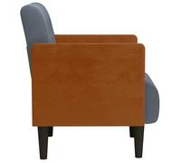 ""TOP 2026"" Chaise Relax - 1 place Fauteuil - avec accoudoirs - gris foncé 55 cm velours FF4940