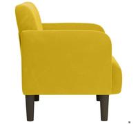 ""TOP 2026"" Chaise Relax - 1 place Fauteuil - avec accoudoirs - jaune 54 cm velours FF4938